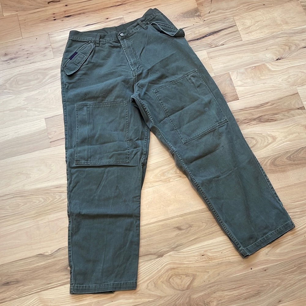 Tommy Jeans relaxed denim olive 34/32 with velcro detail